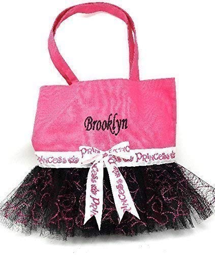 Personalized Ballet Dance Tote Bag with Embroidered Name & Tutu Accent | Girls Dance Bag 13.5" x 13.5"