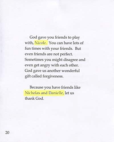 Let Us Thank God Personalized Children's Book