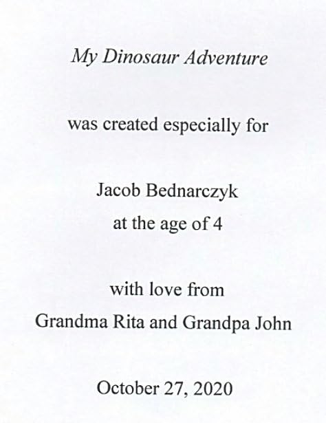 Personalized Dinosaur Adventure Children's Book - Custom Name Hardcover Story Book for Kids Ages 3-10 - Educational Jurassic Tale Gift