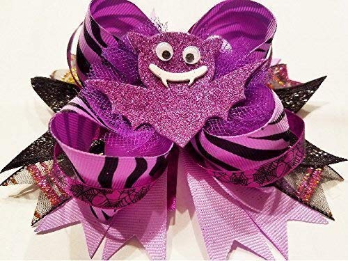Halloween Spider Hair Bow 5 Inch Size