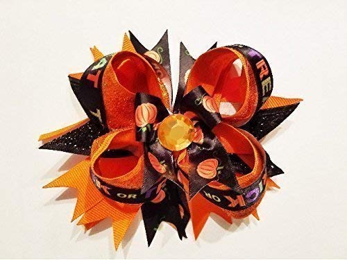 Halloween Spider Hair Bow 5 Inch Size
