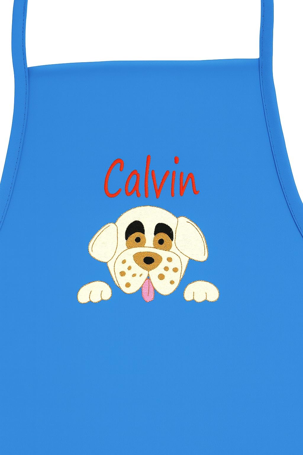 Personalized Kids Apron with Embroidered Name - Dog Design | Ages 3-11 & Adult