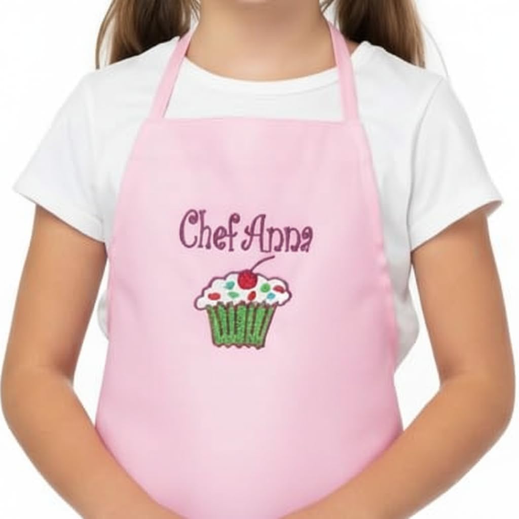 Personalized Kids Apron with Name | Custom Embroidered Children's Apron