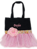 Custom Dance Bag with Embroidered Name and Tutu Skirt Accent