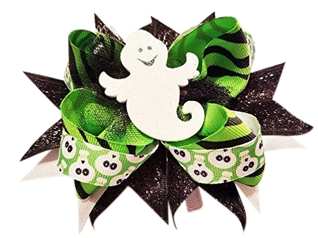 Halloween Ghost Hair Bow 5 Inch Size