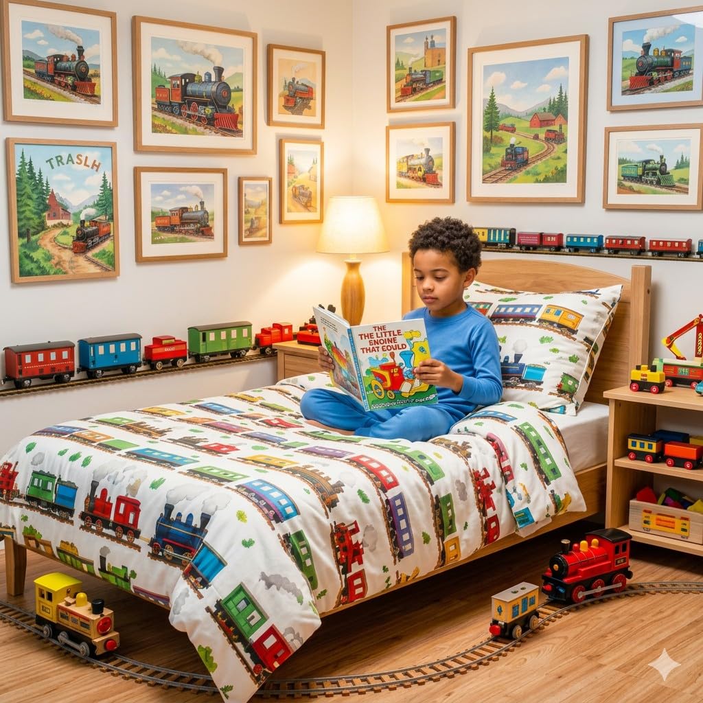 Personalized Train Adventure Children's Book - Custom Name Hardcover Story Book for Kids Ages 3-8 - Educational Compassion & Self-Worth Gift