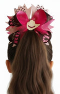 Cowgirl Hair Bow for Girls - 5 Inch Western Style Hair Clip Accessory for Kids