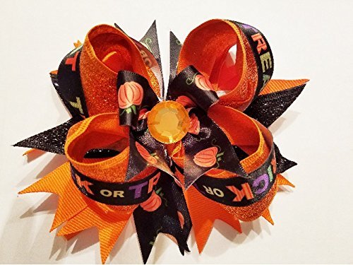 Halloween Ghost Hair Bow 5 Inch Size