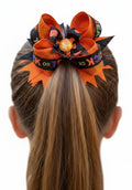 Halloween Trick or Treat Hair Bow 5 Inch Size