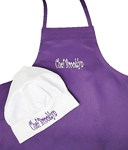 Personalized Kids Apron with Embroidered Name - Cupcake Design | Ages 3-11 & Adult