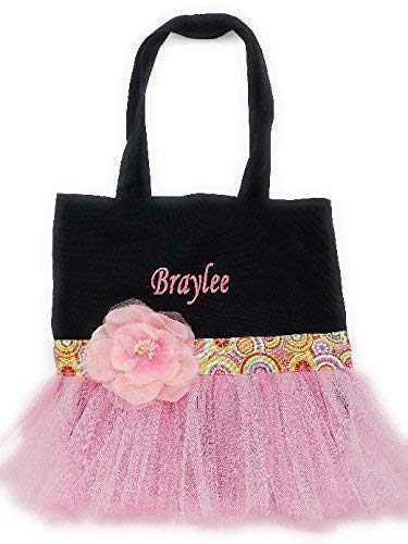 Custom Dance Bag with Embroidered Name and Tutu Skirt Accent